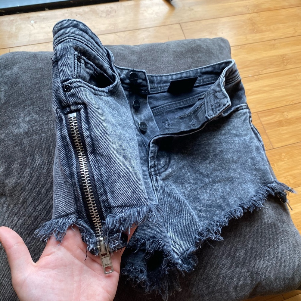 Dolls kill cutoff zippered shorts